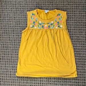 J. Crew Tank with Embroidered Flowers Detailing